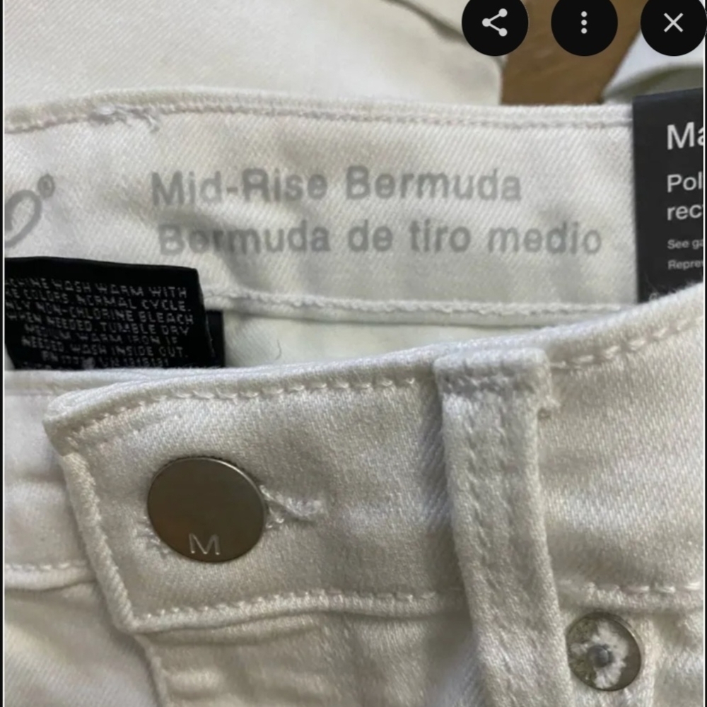 White Denim Shorts - Picture 5 of 6